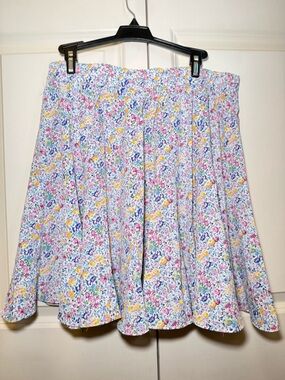 Skies Are Blue Multicolor Floral Skater Skirt